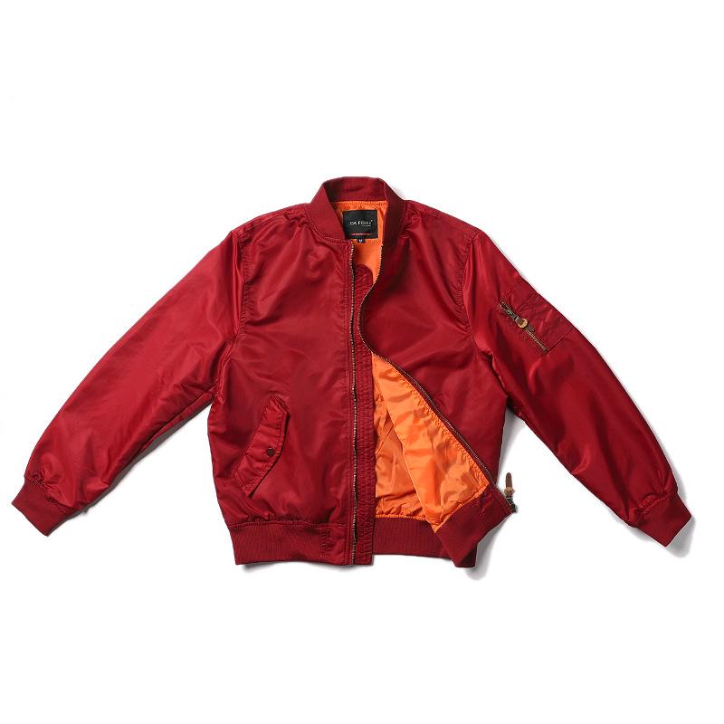 Normanlong Men's Air Force MA-1 Pilot Jacket - Lightweight Nylon Bomber for Spring/Fall