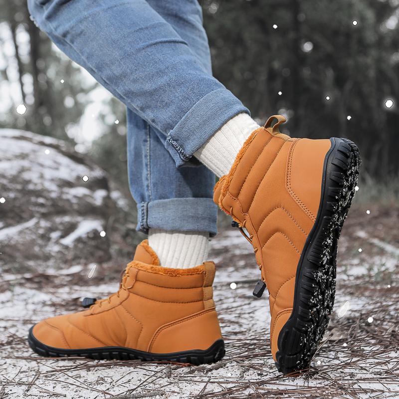 Winter Plush Snow Boots Thick Soled Anti-slip Cotton Shoes Men Women Short Ankle Boots Wear-resistant Outdoor Sneakers