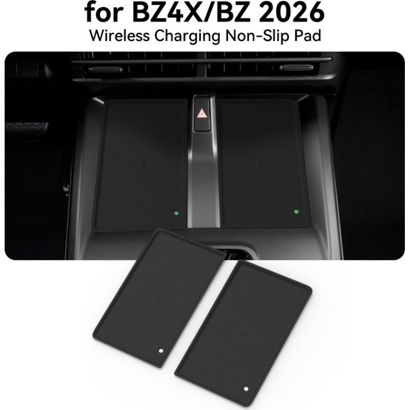 Car Wireless Charging Silicone Non-Slip Mat For BZ4X/BZ 2026 Anti Dust Center Console Charger Pad Liner Interior Accessories