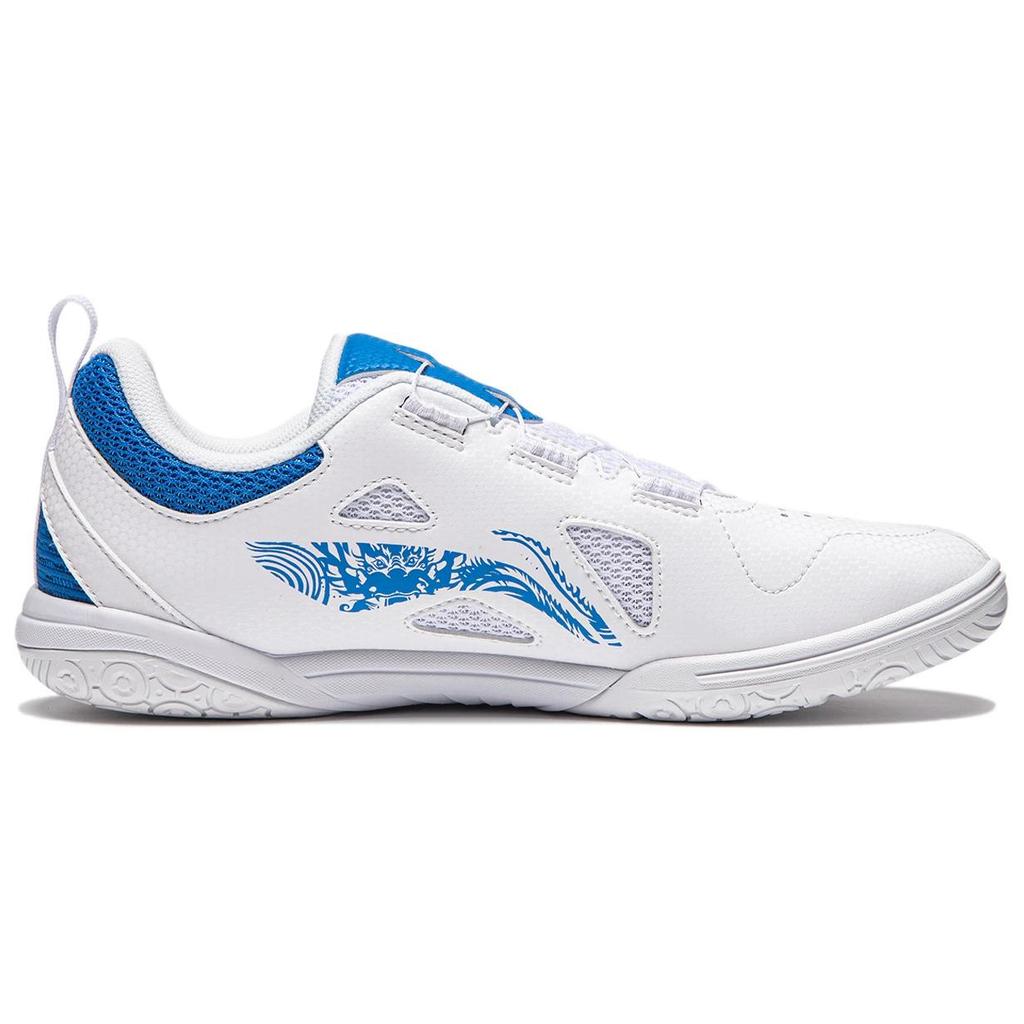 New LiNing Mage ESS Anti-Slip And Wear-Resistant Breathable Low-Top Professional Table Tennis Shoes Unisex White Blue APPU021-7