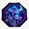 1pc Mushroom Fantasy Automatic Folding Umbrella Compact Lightweight Travel Umbrella with 8-Rib Sturdy Frame, Windproof & Self010