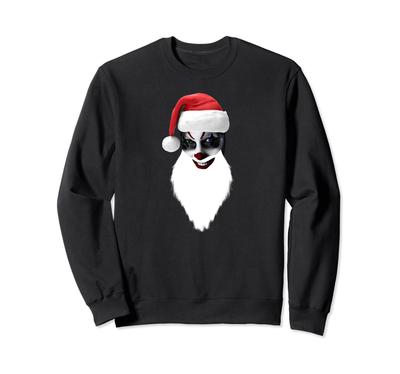 Clown Face Santa Hat Christmas Apparel Skeleton Gear Sweatshirt
