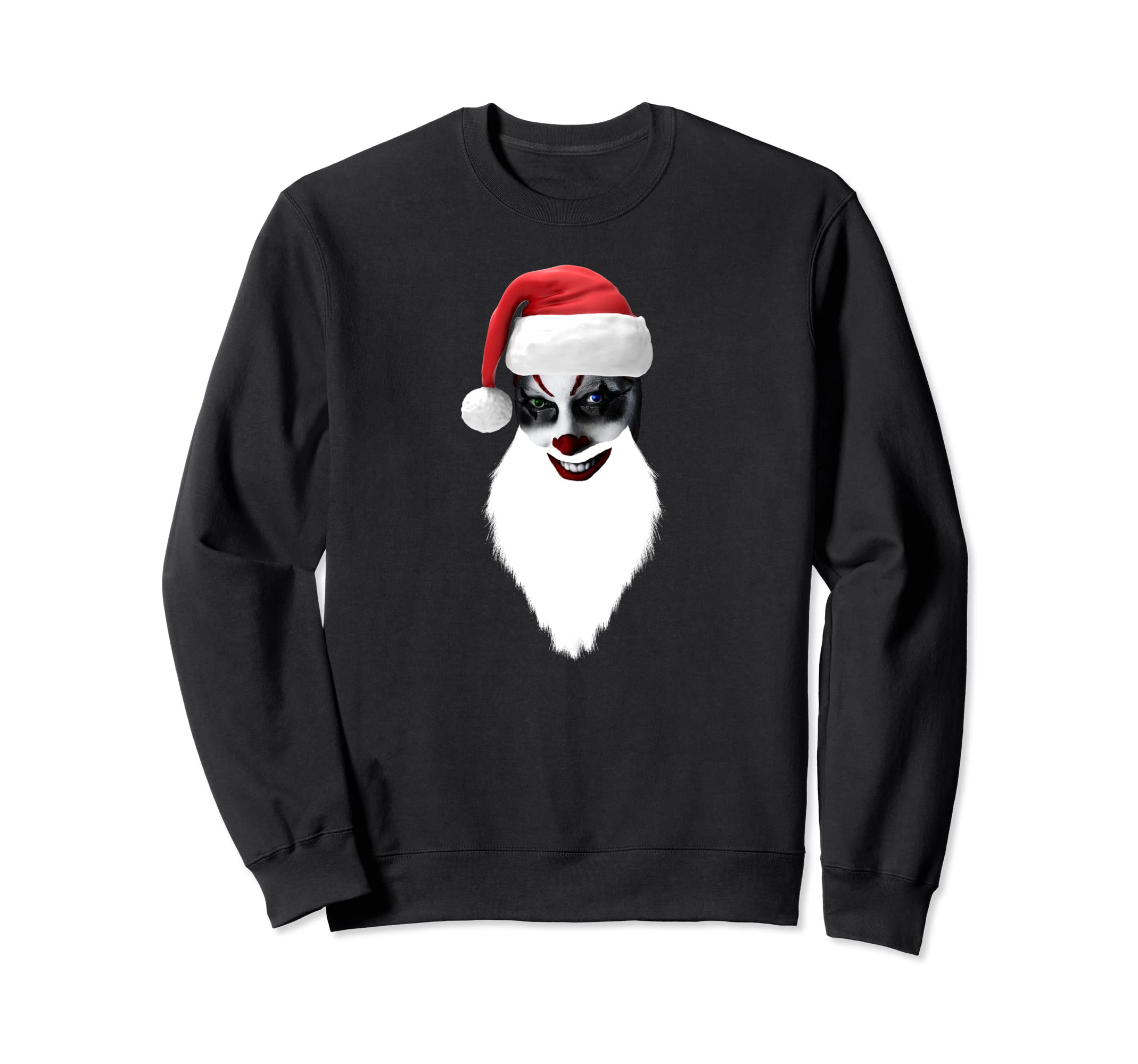

Clown Face Santa Hat Christmas Apparel Skeleton Gear Sweatshirt