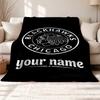 Chicago Blackhawks  Customizable name outdoor blanket soft cozy and warm Multi-purpose office blanket outdoor camping and travel blanket all