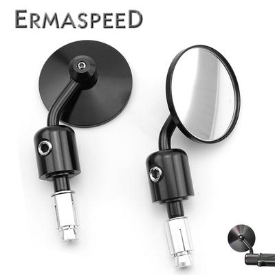 CNC Aluminum Motorcycle Mirror 7/8'' 22mm Universal Handlebar Bar End Mirror For Motorbike Street Bike Scooter Moto