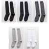 Men's Formal Long Socks – Knee High Cotton Dress Socks, Solid Color Soft Elastic for Business, Party, Four Seasons