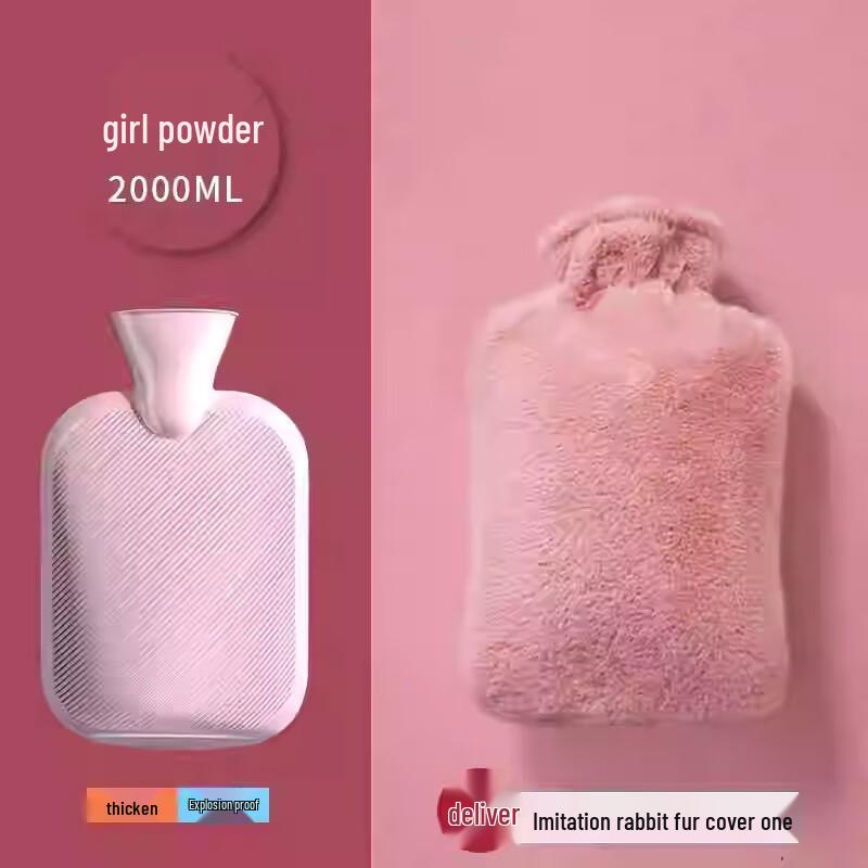 Reusable Hot Water Bottle with Plush Cover
