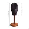 Tête de Mannequin avec Base en Bois Recouverte de Velours Présentoir à Chapeaux Style Vintage pour