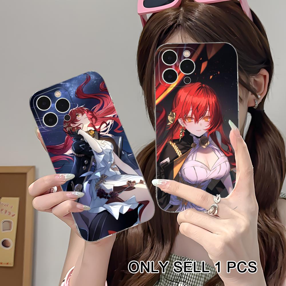 HSR Himeko Clear TPU Mobile Case for iPhone 17 16 15 14 13 12 11 X XR XS Air Pro Max Plus Mini Colorful Cover