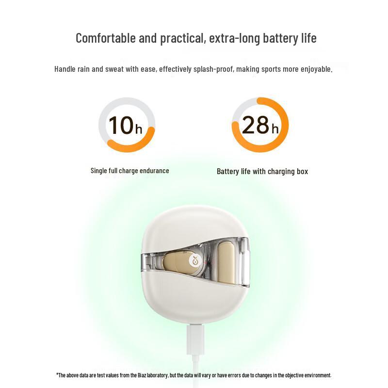 

Biaz Wireless Open-Ear Clip-On Sports Headphones with Noise Reduction Black Noise-Reducing Sport Headphones