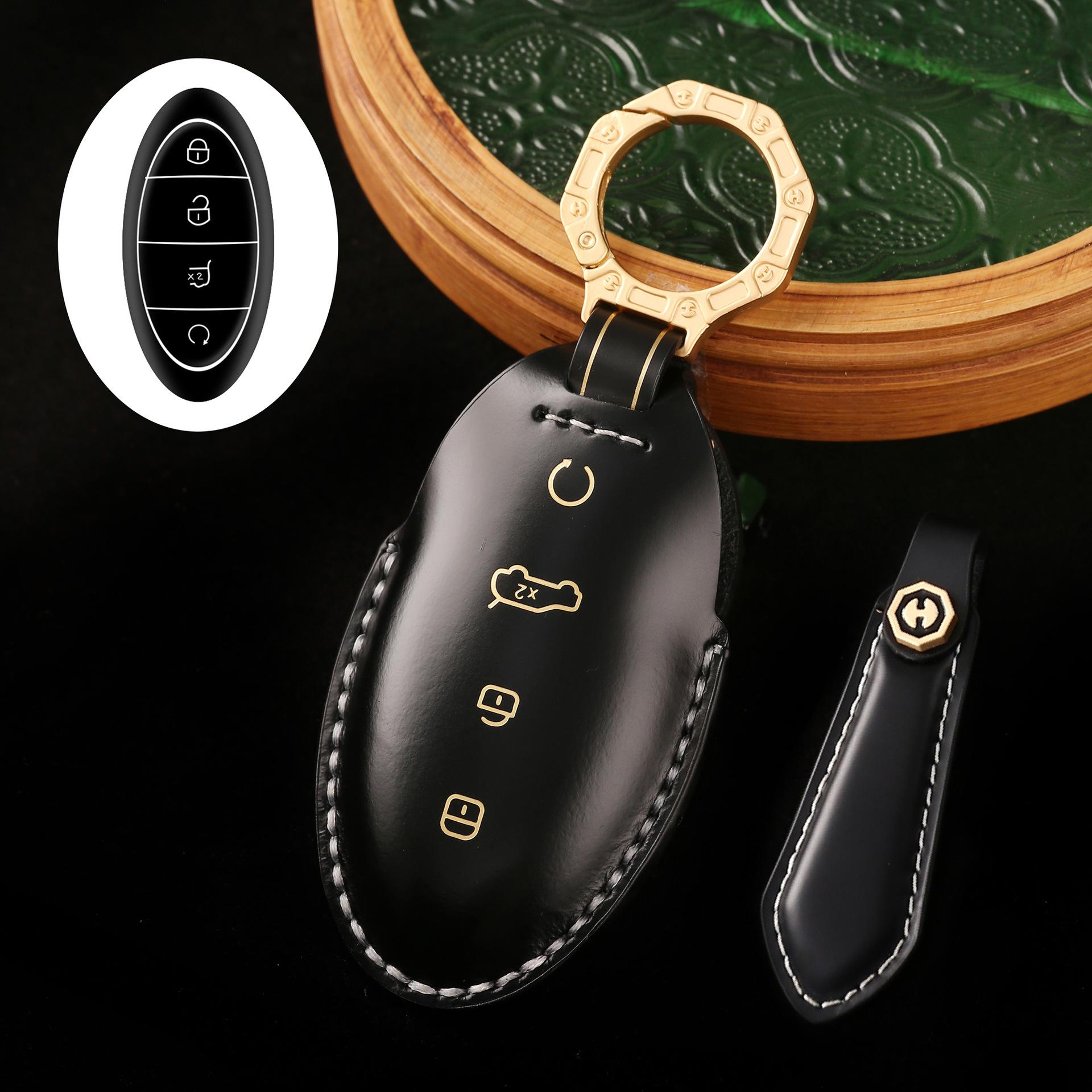 

Suitable for BYD looking up to U8 new energy special car key protective cover smart high-end horse hip leather handmade