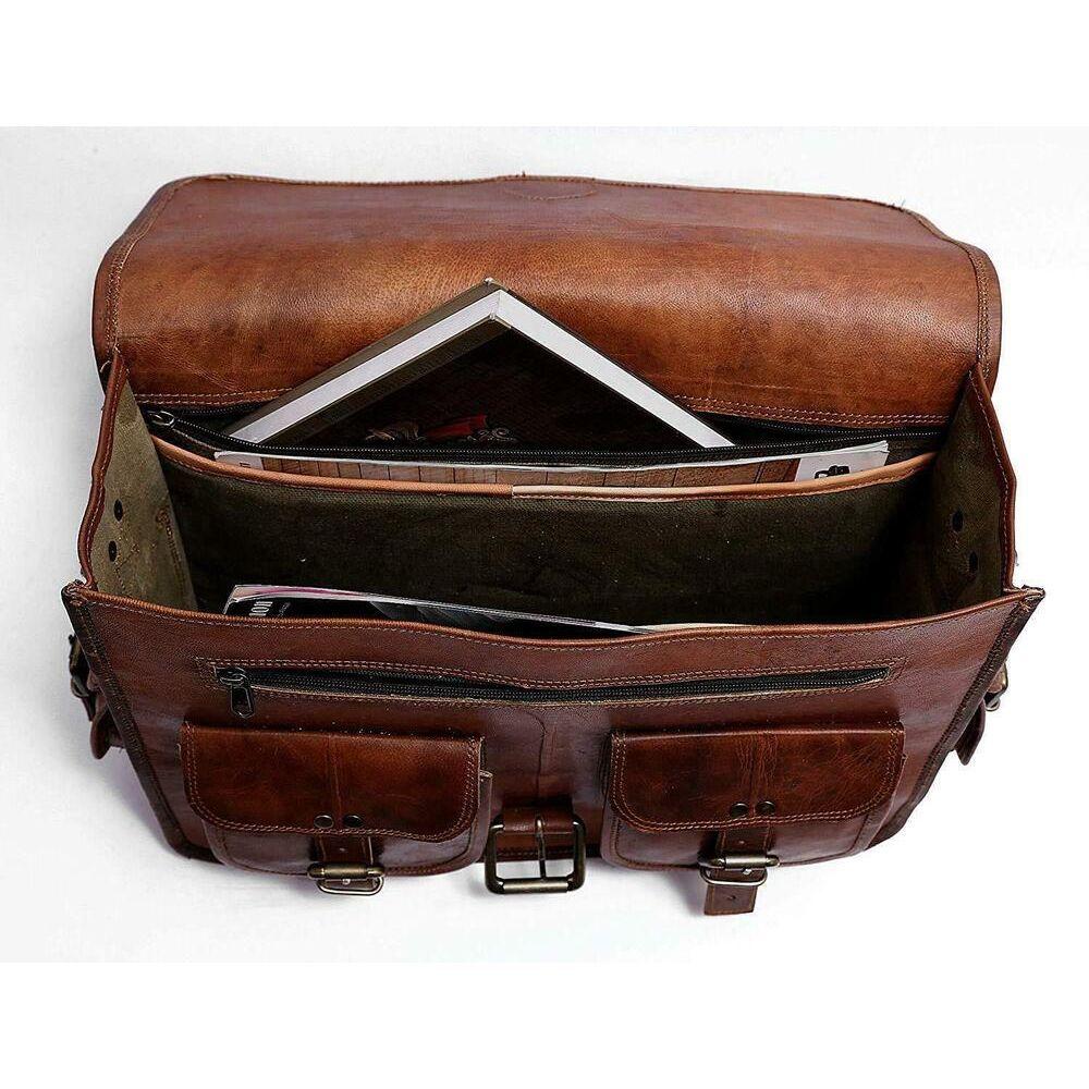 Эпическая кожаная винтажная сумка из козьей кожи — фото 3