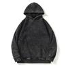 Retro Tie-Dye Distressed Velour Cotton Unisex Hooded Sweatshirt, 350g