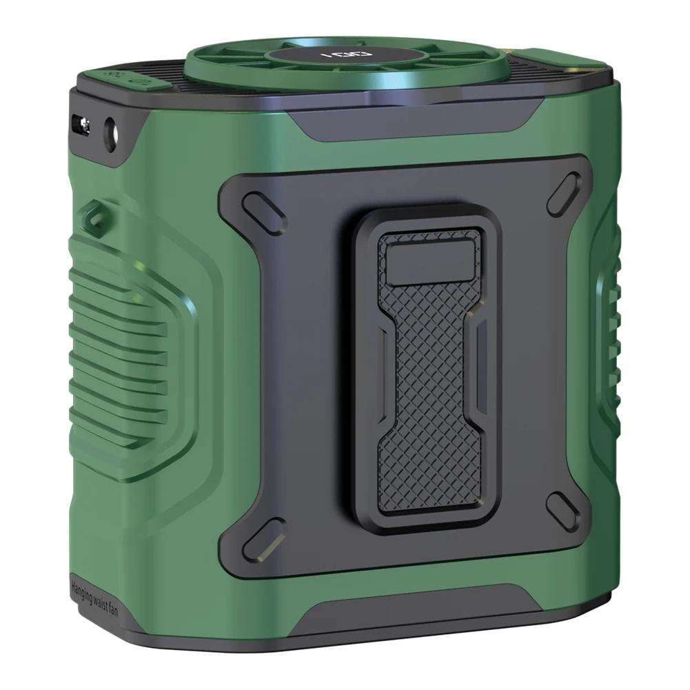 Portable Waist Fan USB Rechargeable Clip on Wearable Belt Shirt Body Fan 3600mAh Hands-Free Cooling Neck Fan for Outdoor Travel