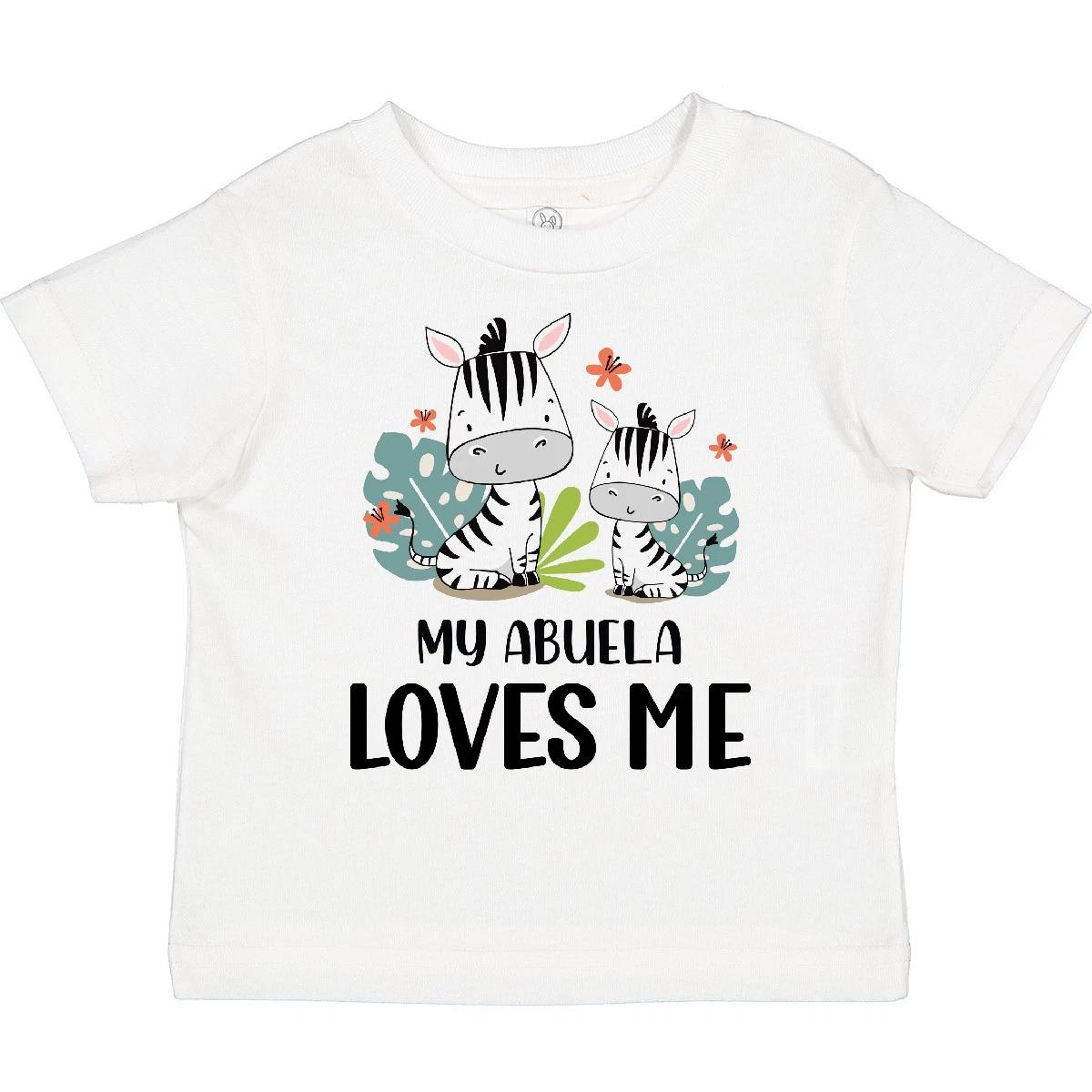 Inktastic Zebra My Abuela Loves Me Toddler T-Shirt Grandchild Grandmother Nana 100