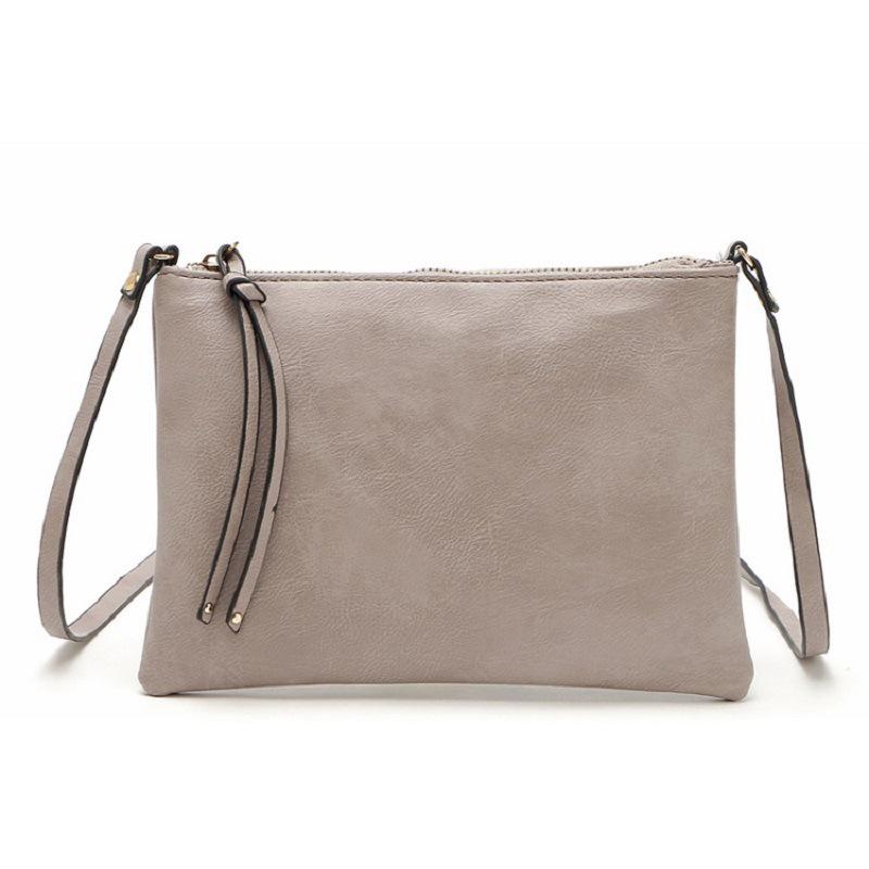Vintage Slim Thin Women Leather Messenger Bag Envelope Crossbody Bag for Ladies Shoulder Bag Handbag Purses Hand Bag