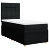 VidaXL Sommier à lattes de lit avec matelas Noir 100x200 cm Tissu 3294269