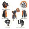 Hose Water Spray Gun Adjustable Car Wash Hose Garden Spray Travel-friendly High Pressure Gun Sprinkler Nozzle 8 Pattern Water Jet