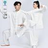 Unisex Cotton Linen Tai Chi Performance Suit - New Chinese Style Long Sleeve Wushu Practice Outfit