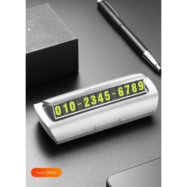 

Картка для тимчасового паркування автомобіля Світиться номер телефону Картка Табличка Номер телефону Зупинка на парковці Автомобільні аксесуари Стиль автомобіля слонова кістка