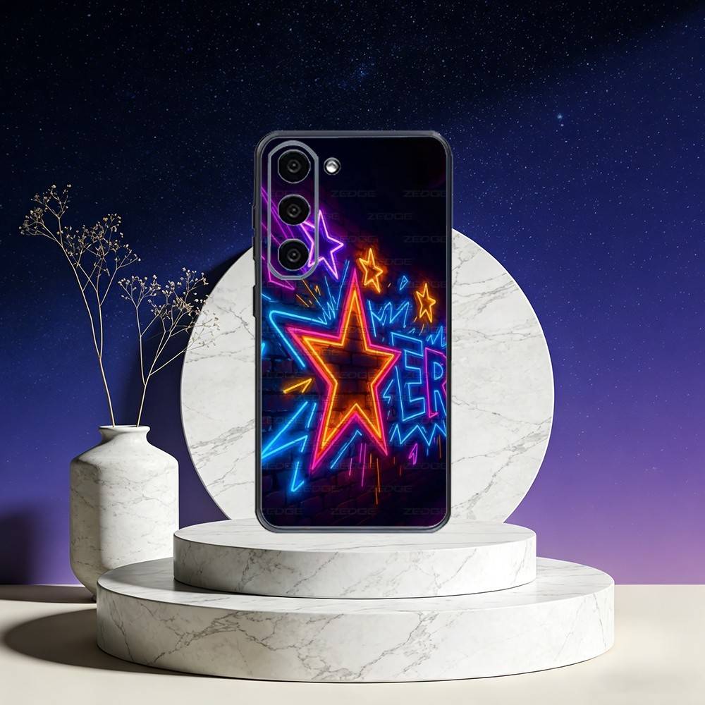 

Neon Light Phone Case For Samsung Galaxy A73,A72,A71,A70,A53,A52,A51,Others Soft Black Cover Samsung a53 5g