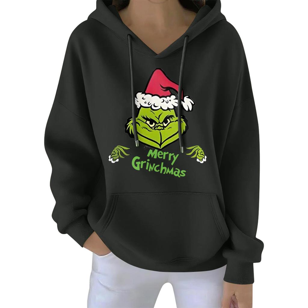 Women's Christmas  Hoodie Funny Cute Christmas Holiday Sweatshirt Pullover