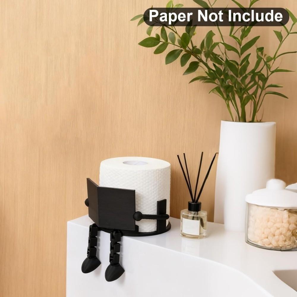 3D Printed Roll Towel Stand Black White Vertical Tissue Holder Toilet Paper Holder Bathroom Use