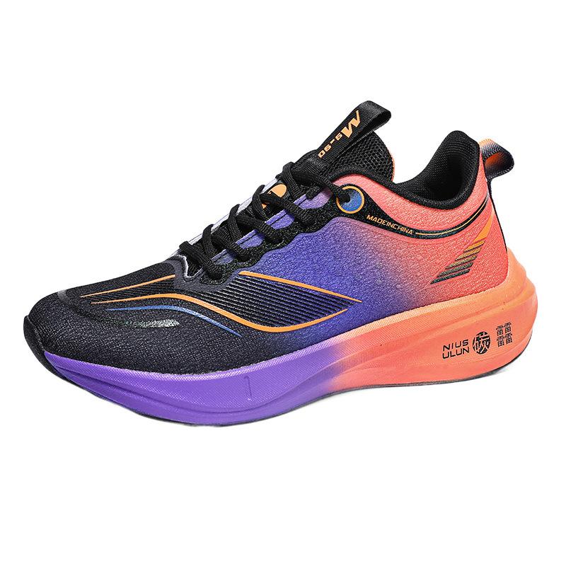 2025 spring and summer new Feidian 4C professional racing shock absorption casual non-slip sports shoes ultra-light high elastic men's and women's