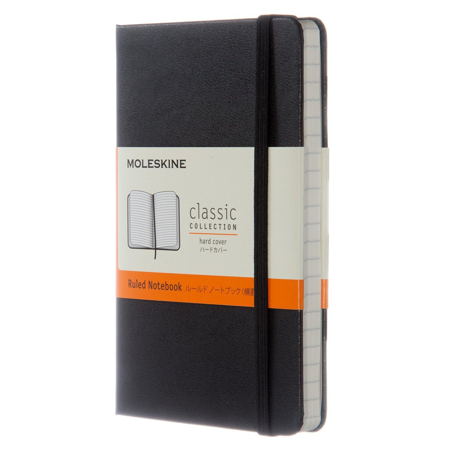 

Moleskine Классический блокнот Твердая обложка Линованный Карманный формат x Черный MM710 (9см 14см) чёрный