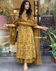 Indian Designer A-line Kurta Pant Dupatta Set Women Party Wear Top Tunic Salwar Suit Kurti