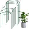 6 pièces Tuteurs pour Plantes Hautes Métal Demi-Rond Cage et Support pour Plantes de Jardin Vert Anneau de Support pour Plantes Bordure pour Fleur Intérieur