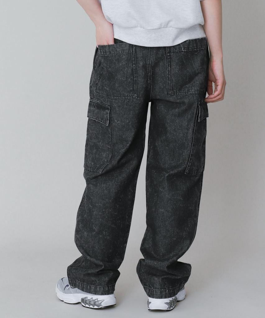 WEGO Denim Easy Cargo Junior Denim Size Denim Black Sonata Pants, Size, Pants, Streetwear, Men's, 160,