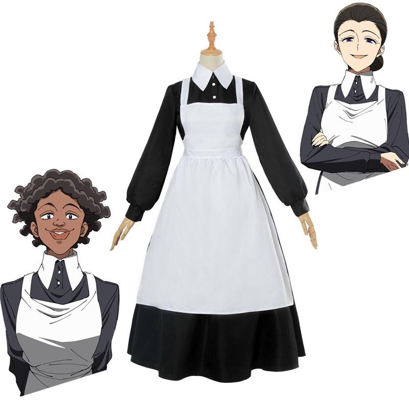 Robe de Maid Élégante Isabella The Promised Neverland Tenue Pour Événements Cosplay Époustouflants