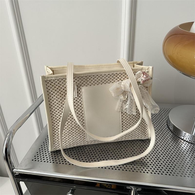 Fashionable Spring Large Tote Bag For Women With Unique Scarf And Soft Texture