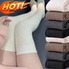 New Women's Wool Calf Sockings Autumn/Winter Knitted Thicken Black White Socks Fashion Japanese JK Over The Knee Length Sockings
