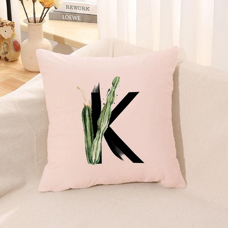 Наволочка с буквенным принтом диван для гостиной чехол на подушку для офисного сиденья прикроватная наволочка для украшения дома в спальне 40x40cm 544₽