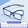 Ultra-lightweight TR Sports Men's Reading Glasses Anti-slip and Anti-Collision Eyeglasses Frame Anti Blue Light Computer Glasses
