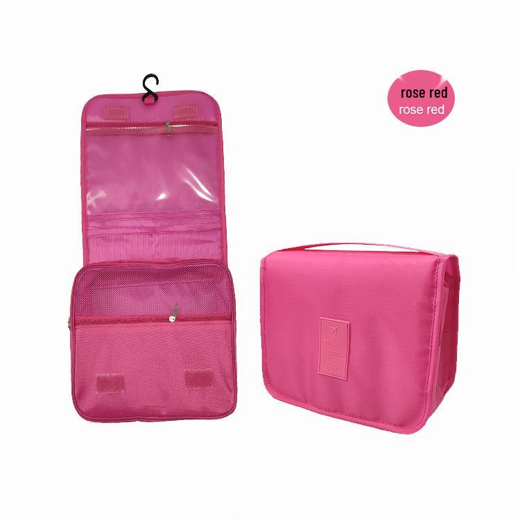 Foldable Women's Travel Wash Bag with Hanging Hook