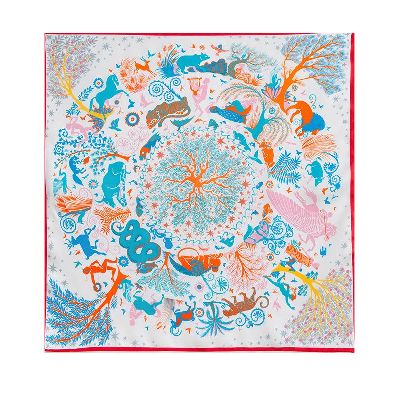 

70 satin 100% silk square scarf double-sided two-color premium versatile scarf