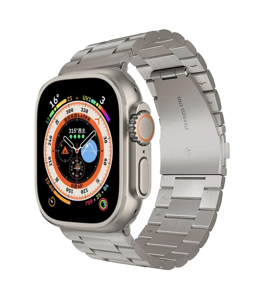 Stainless Steel Strap For Apple Watch Ultra 2 49mm 45mm 41mm 40mm 44mm 46mm Watch Strap Metal Bracelet For iWatch 10 9 8 7 6 5 4