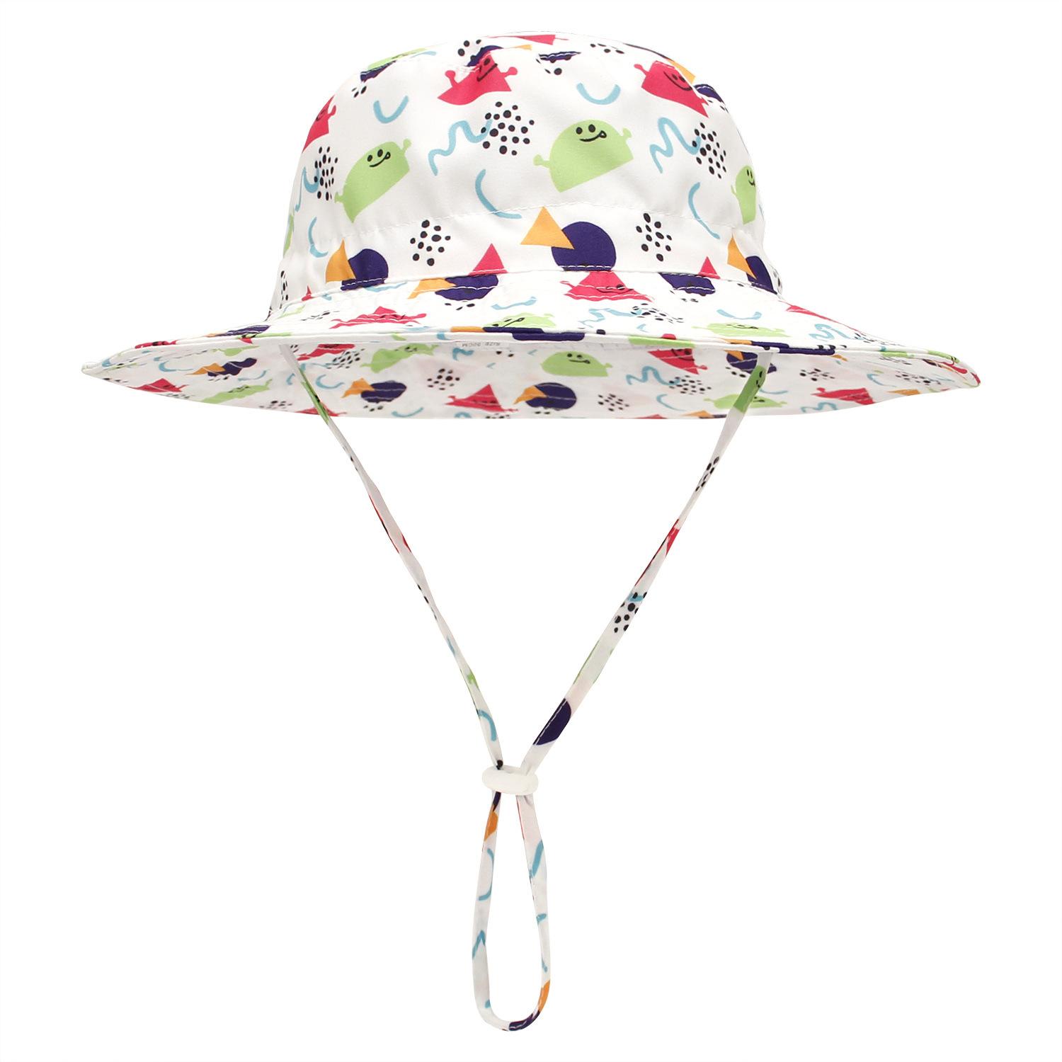 

New spring and summer children sun hat boys and girls baby breathable basin hat beach and fisherman hat XS（old）