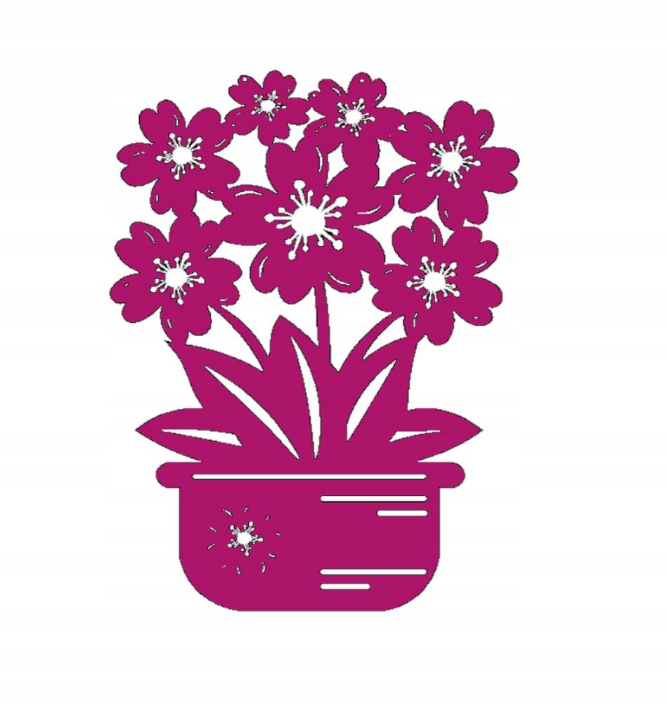 1. Flowerpot pendant, flowers, openwork decoration, COLORS