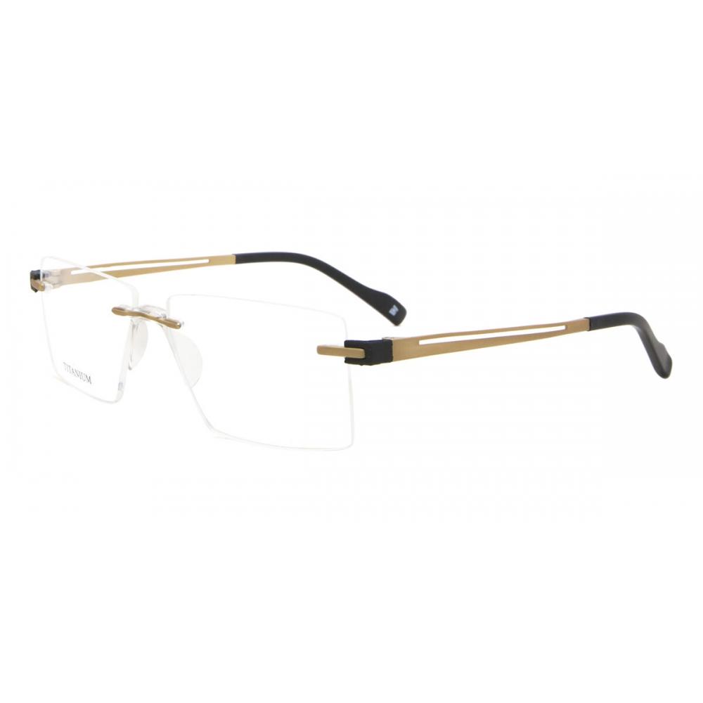 Rimless Rectangle Gold Smartbuy Collection Harrine Bt0040 C1 Fashion Unisex Eyeglasses