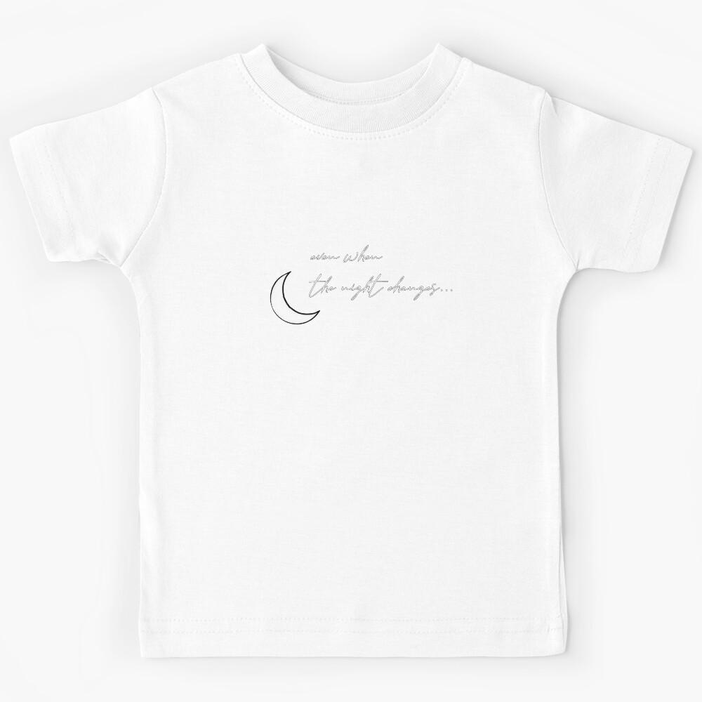 One Direction Lyrics Night Changes Kids T-Shirt 140
