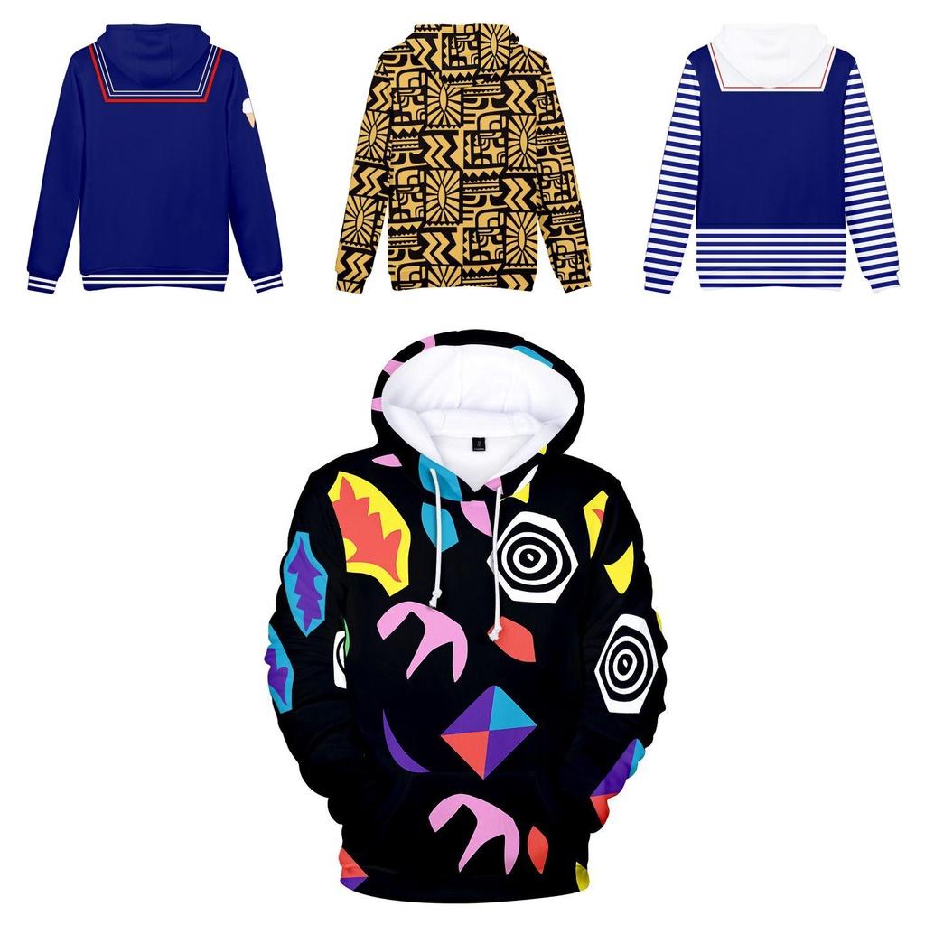Stranger Things Scoops Ahoy Robin Steve Eleven Cosplay Hoodie für Halloween-Kostüm