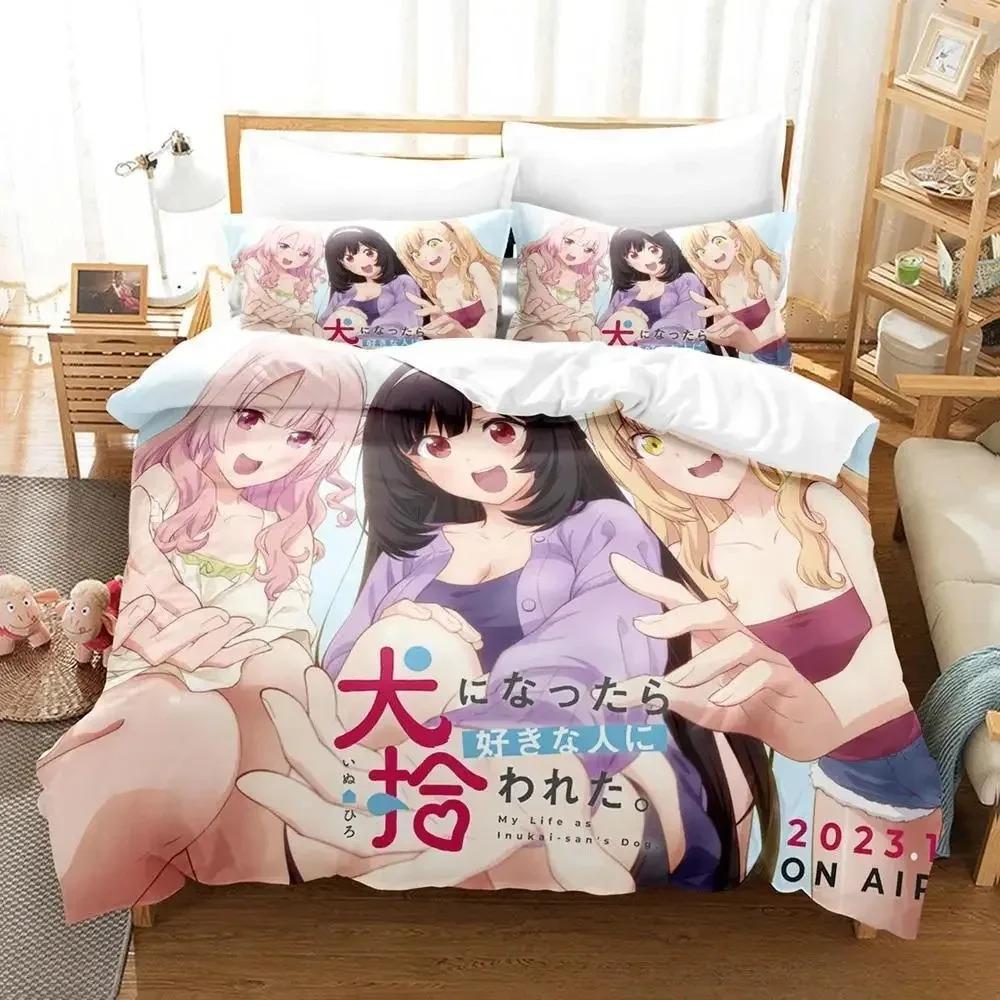 New My Life as Inukai-san’s Dog Beding Set Bedrom Soft Modern Bedspreads Comefortable Soft Duvet Cover Comfortable Quilt Cover And Pilowcase