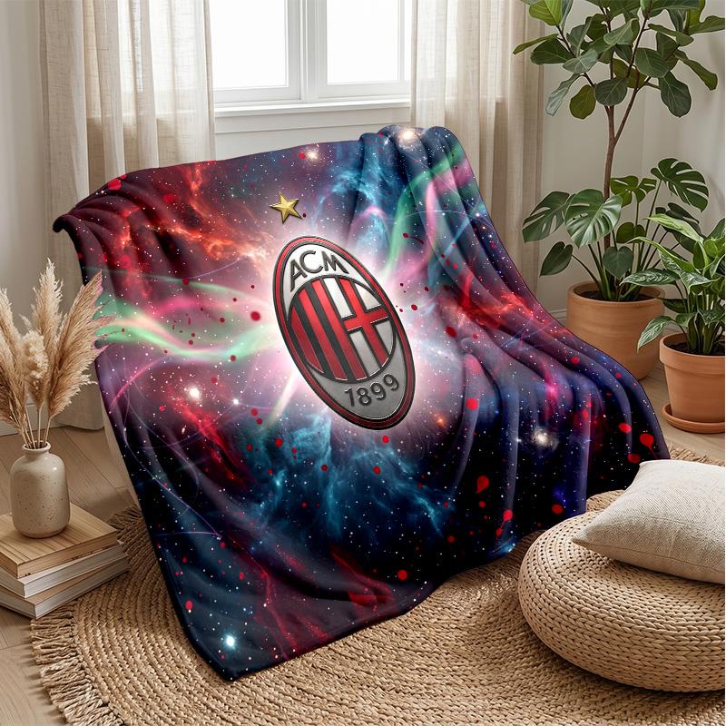 AC Milan Theme blanket Soft Flannel Blanket Plush Throw Blanket Cozy Sofa Bed Blanket for Home Decor
