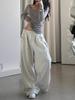 Women's Retro Wide-Leg Jogger Sweatpants - Autumn Casual Floor-Length Trousers