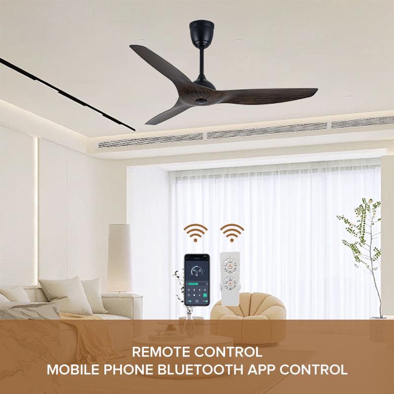 Energy-Efficient High Power Metal Ceiling Fan with Remote Control for Living Room or Hotel