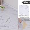 NINETAI Peel And Stick Floor Tile, 50pcs Vinyl Plank Wood Grain Look 11.81in*11.81in/48 Sq.Ft, Kitchen Mats For Floor
